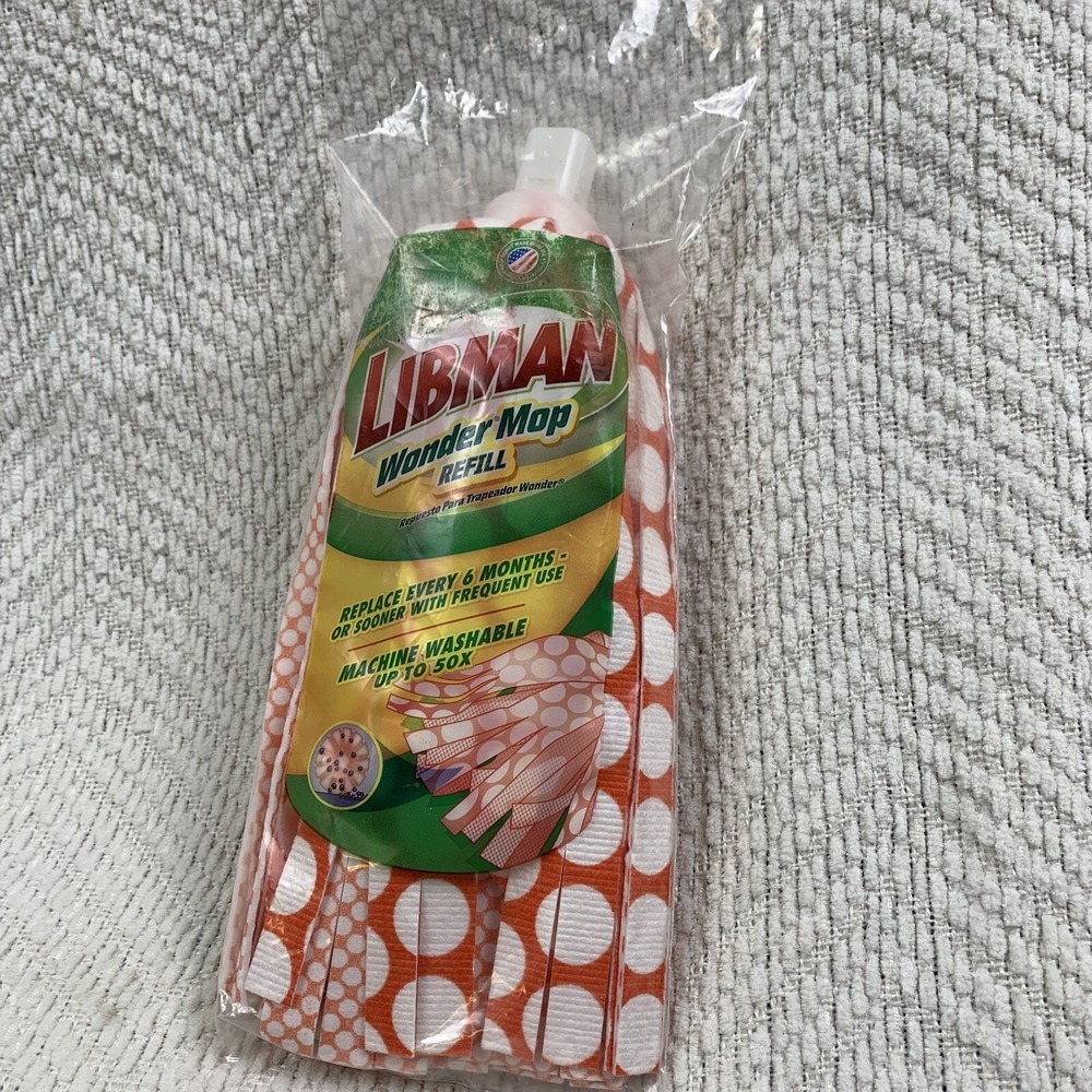 Libman Wonder Mop Refill  Model 02001  Easy Change  Machine Washable Refill  New